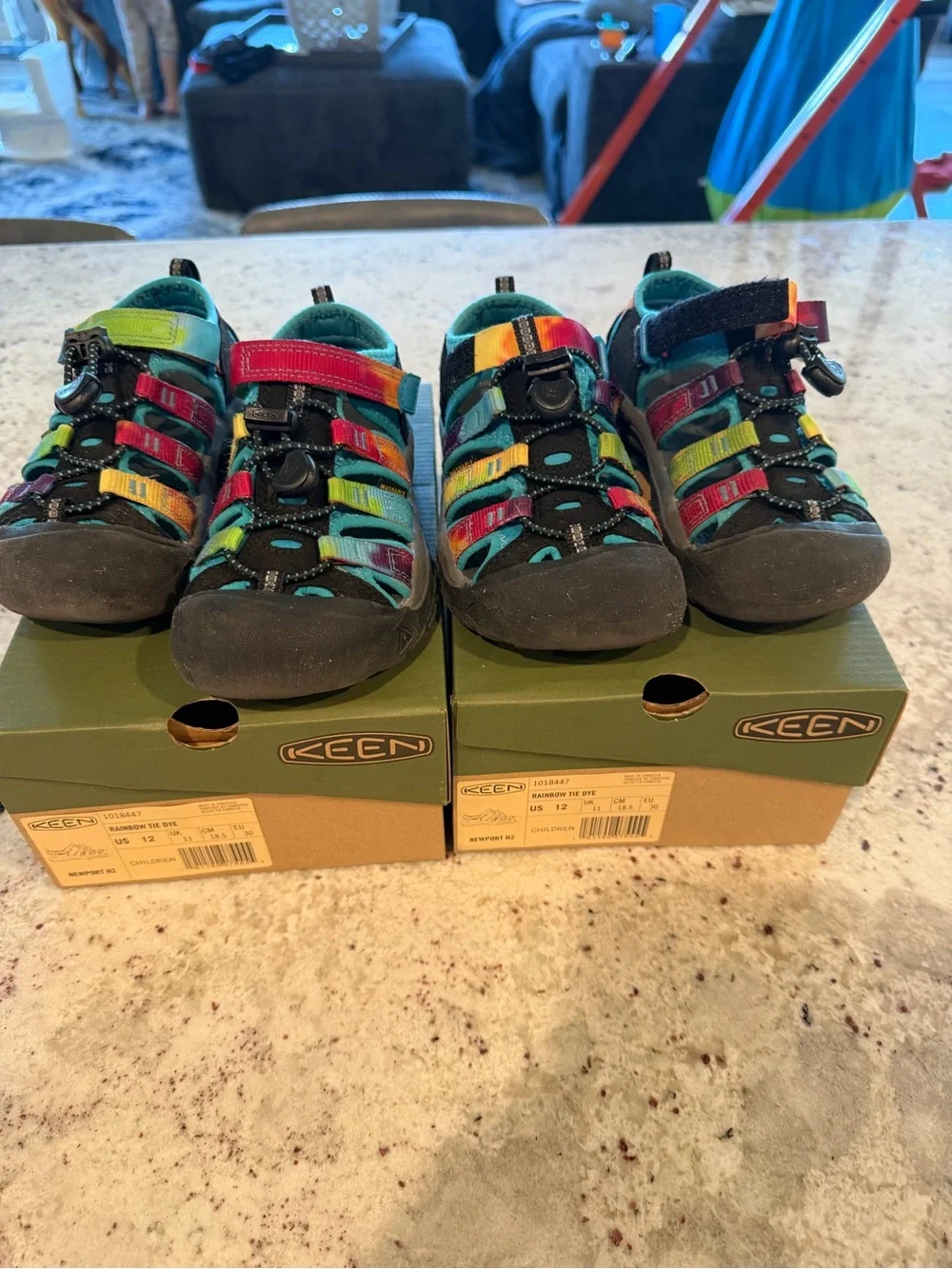 Keen Kids Teal Multicolor Rainbow Sport Sandals